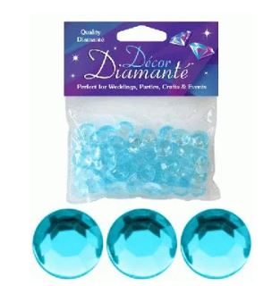 12mm D[[130]]cor Diamante Diamonds 28G Pearl Blue