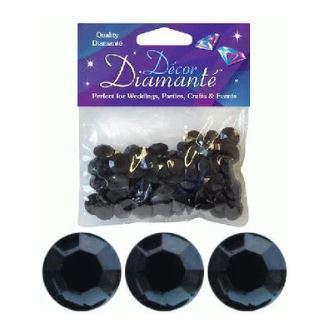 12mm D[[130]]cor Diamante Diamonds 28G Black