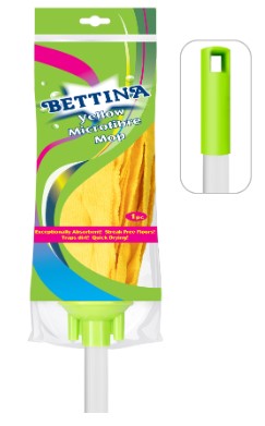 BETTINA Yellow Mop With Silver Handle 110cm