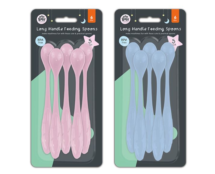 Long Handle Weaning Spoons (6 Pack)