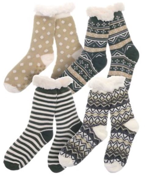 Lined slipper discount socks with grippers