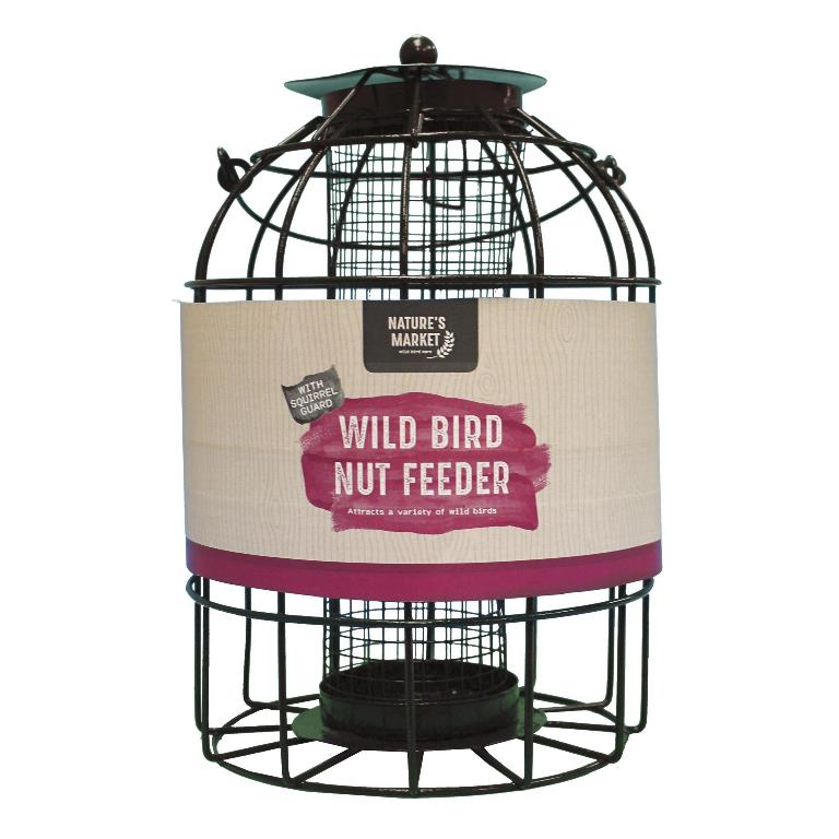 Wild Bird Nut Feeder With Squirrel Guard