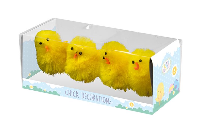 Chick Decorations 4 Pack - Click Image to Close