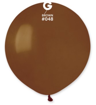 Gemar 19" Pack Of 25 Latex Balloons Brown #048