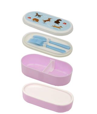 Catch Patch Dog Lunch Box With Fork & Spoon