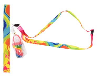 Psychedelic Lanyard With Rock Dummy