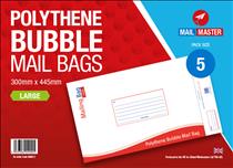 Mail Master Large Bubble Mail Bag 5 Pack