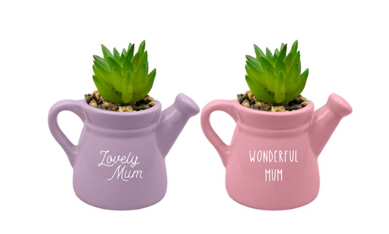 Mothers Day Ceramic Watering Can Ornament 11.5cm - Click Image to Close