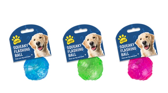 Flashing on sale dog ball