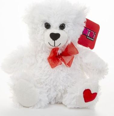 240 2PCS White Valentine Bear Nail Charm