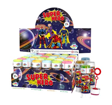 Superhero Bubble Tubs with Wand (60ml) X 36PC