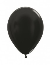 Sempertex 5" Metallic Black Latex Balloons 50 Pack