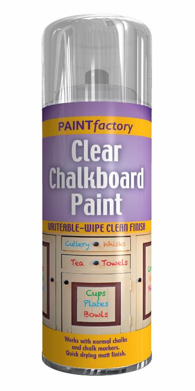 Clear Chalk Board Spray Paint 400ml - Click Image to Close