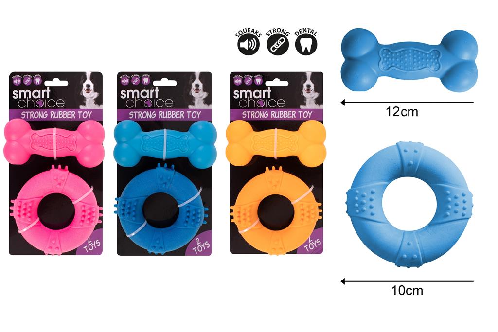 Rubber donut dog toy sale