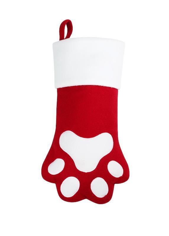 paw shaped christmas stocking