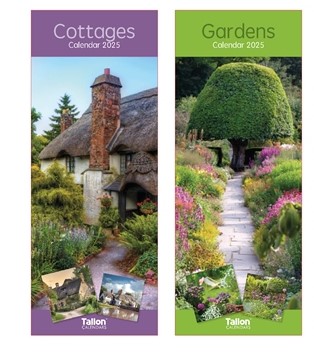 2025 Calendar Super Slim Cottages & Gardens