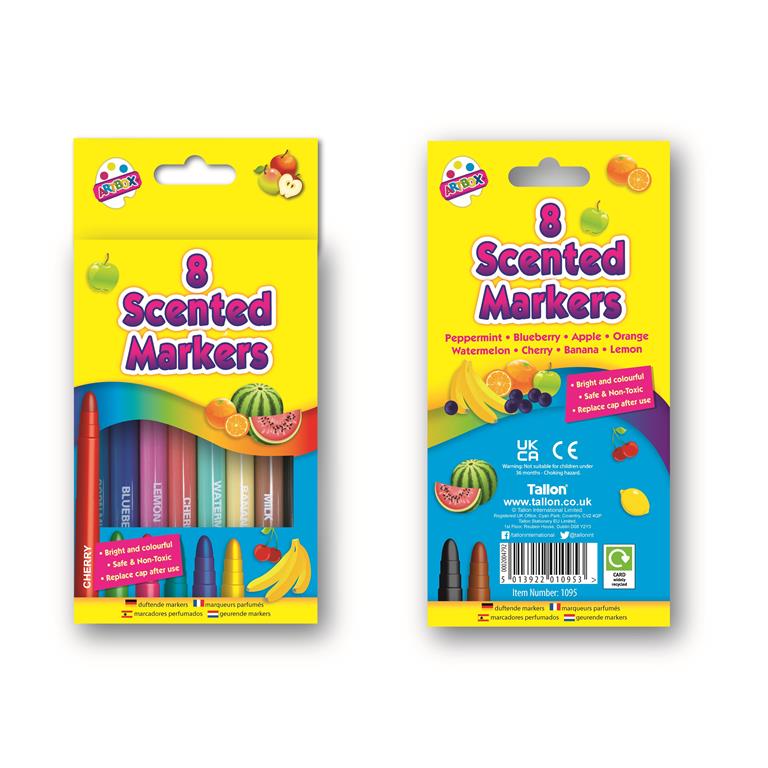 8 scented markers