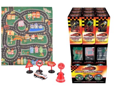 Play Mat And Vehicle Set 3 Assorted