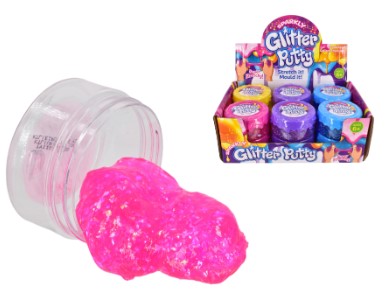 80gm Glitter Slime Pots 4 Asst Colour