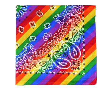 Rainbow Pride Patterned Bandana (55cm x 53cm)