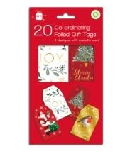 Christmas Co-ord Elegant Traditional Tags 20Pk