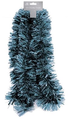 Tinsel XMAS 2m Chunky - Pale Blue