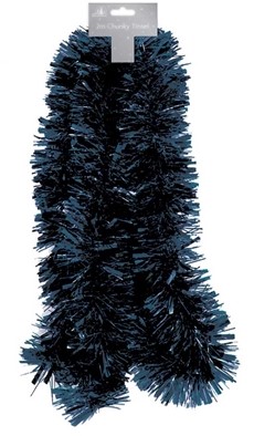 Tinsel XMAS 2m Chunky - Navy Blue