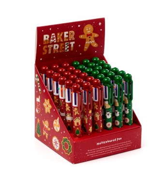 Christmas Baker Street Gingerbread Multi Colour Pen