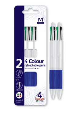 4 Colour Pens 2PC