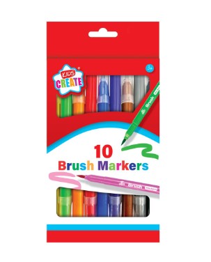 10 Brush Markers