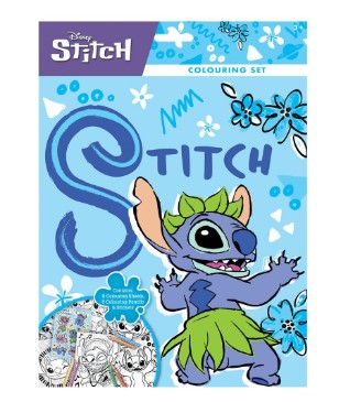 Disney Stitch Colouring Set